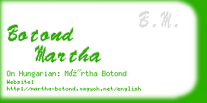 botond martha business card